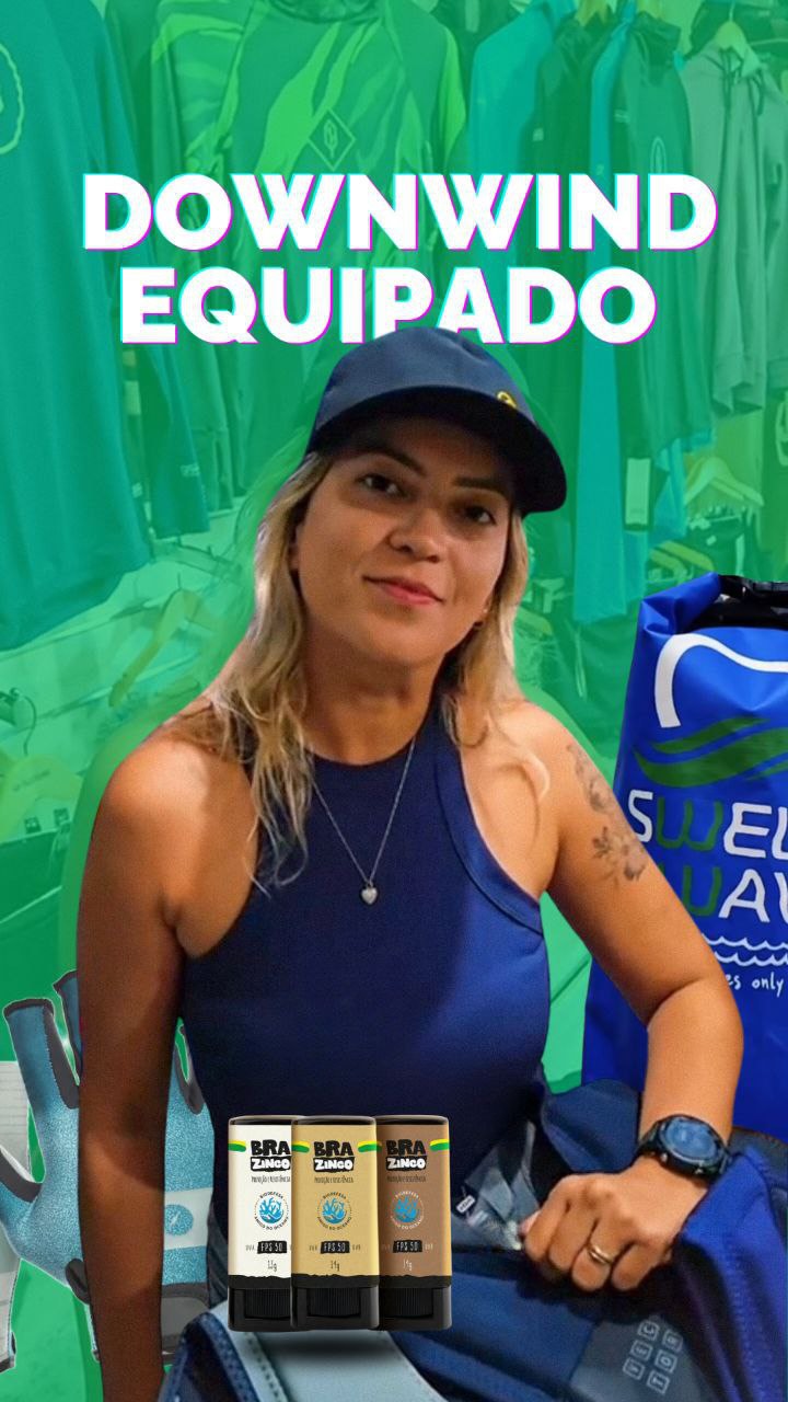 Flavinha, aluna do Angelo, na primeira downwind